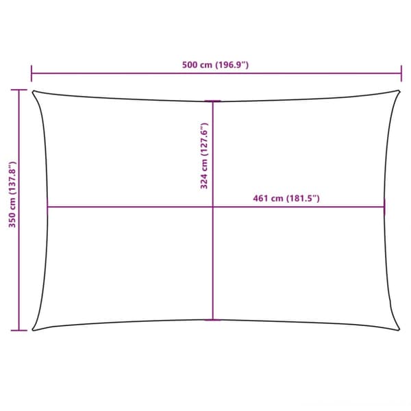vidaXL Aurinkopurje Oxford kangas suorakaide 3,5x5 m terrakotta