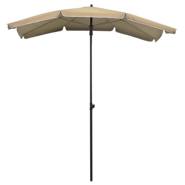 vidaXL Parasoll med stång 200x130 cm taupe