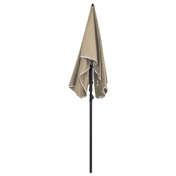vidaXL Parasoll med stång 200x130 cm taupe
