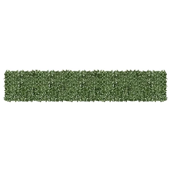 vidaXL altanafskærmning 500x100 cm mørkegrønne blade
