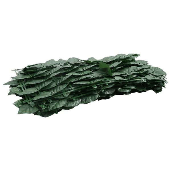vidaXL altanafskærmning 400x75 cm mørkegrønne blade
