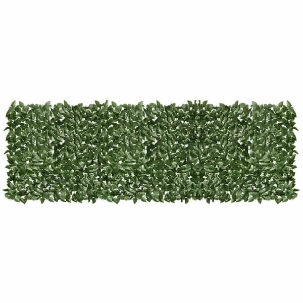 vidaXL Balkongskjerm med mørkegrønne blader 300x100 cm