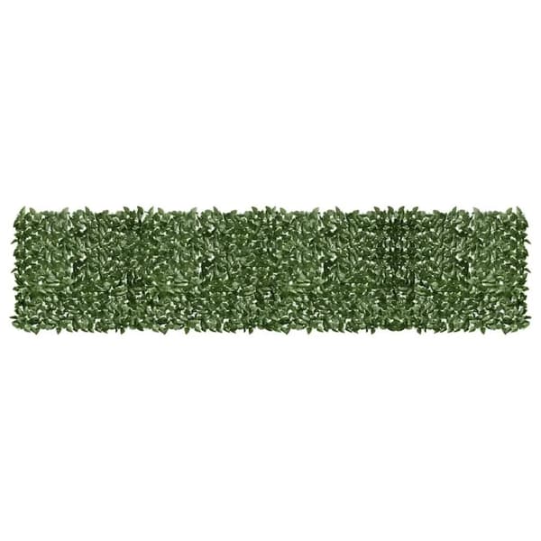 vidaXL Balkongskjerm med mørkegrønne blader 400x100 cm