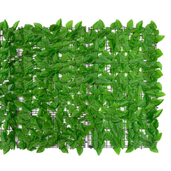 vidaXL Parvekkeen suoja vihreillä lehdillä 500x100 cm