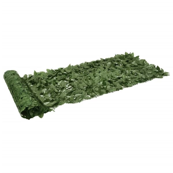 vidaXL altanafskærmning 300x75 cm mørkegrønne blade