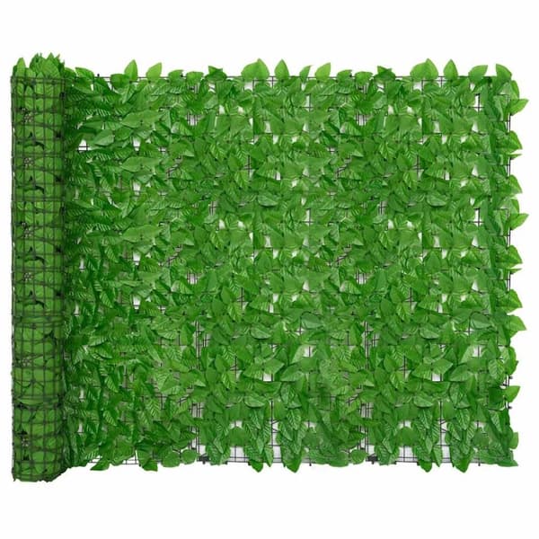 vidaXL altanafskærmning 400x150 cm grønne blade