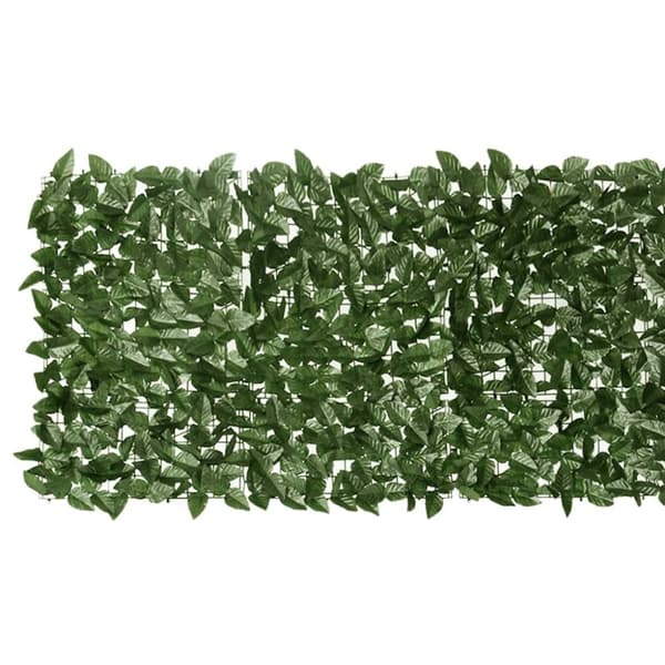 vidaXL altanafskærmning 600x75 cm mørkegrønne blade