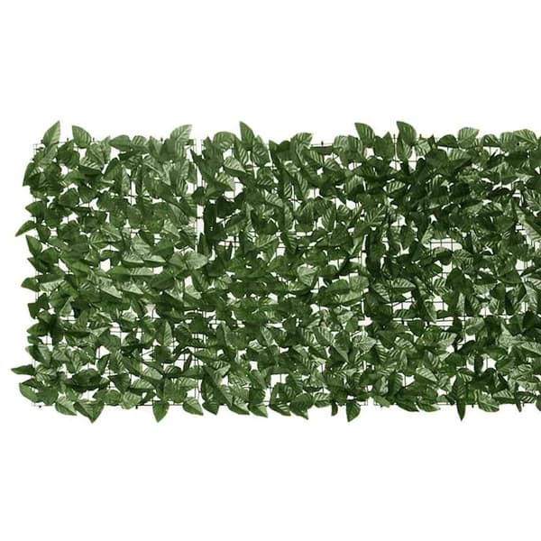 vidaXL altanafskærmning 600x75 cm mørkegrønne blade