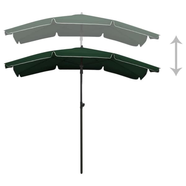 vidaXL Hageparasoll med stang 200x130 cm grønn