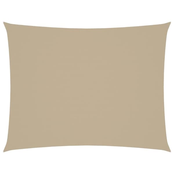 vidaXL Solseil oxfordstoff rektangulær 5x7 m beige