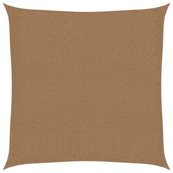 vidaXL Solseil 160 g/m² gråbrun 3x3 m HDPE