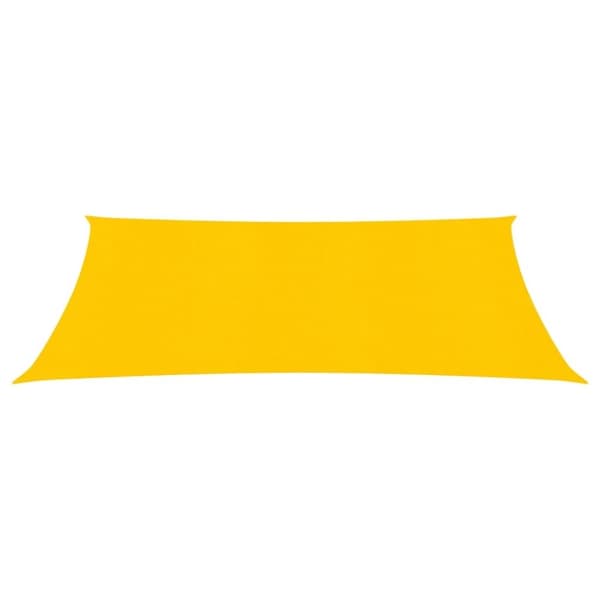 vidaXL solsejl 2,5x5 m 160 g/m² HDPE gul
