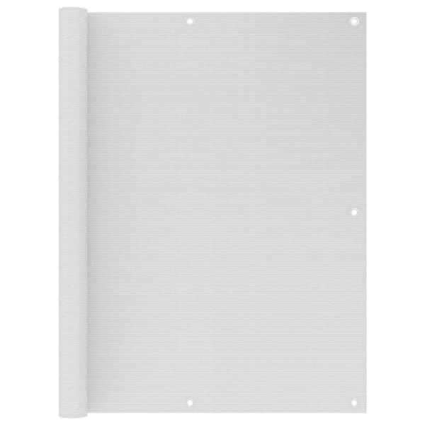vidaXL altanafskærmning 120x500 cm HDPE hvid