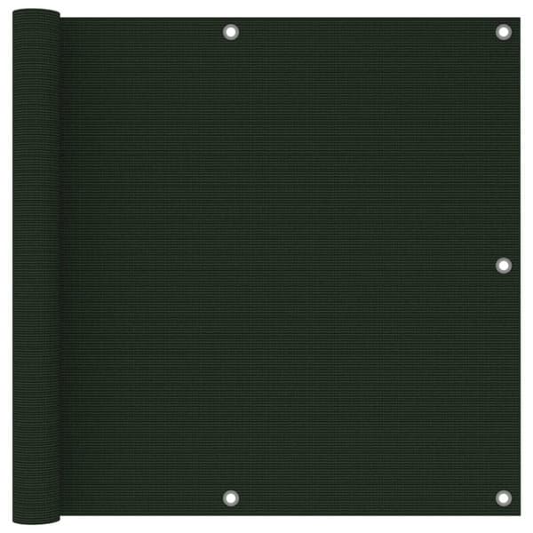 vidaXL altanafskærmning 90x500 cm HDPE mørkegrøn