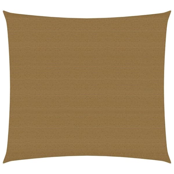 vidaXL solsejl 5x5 m 160 g/m² HDPE gråbrun