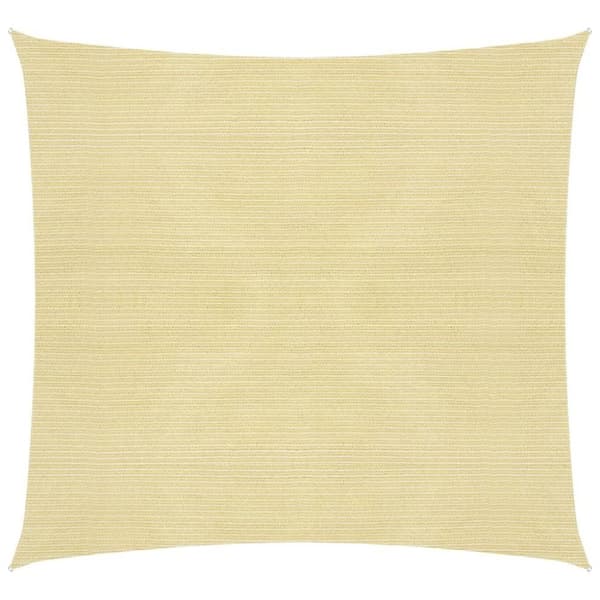 vidaXL Aurinkopurje 160 g/m² beige 6x6 m HDPE
