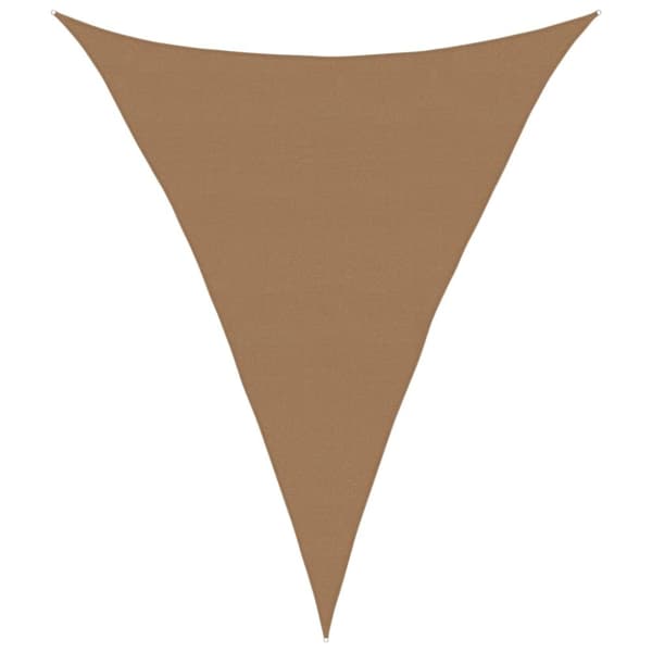 vidaXL Solseil 160 g/m² gråbrun 5x6x6 m HDPE