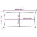 Miniatyrbilde 11 av 11: vidaXL Solseil 160 g/m² gul 3x6 m HDPE