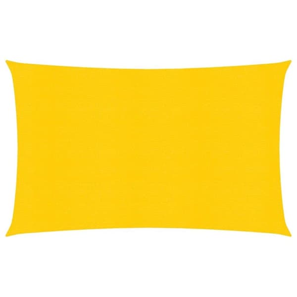 vidaXL Solseil 160 g/m² gul 2x4 m HDPE