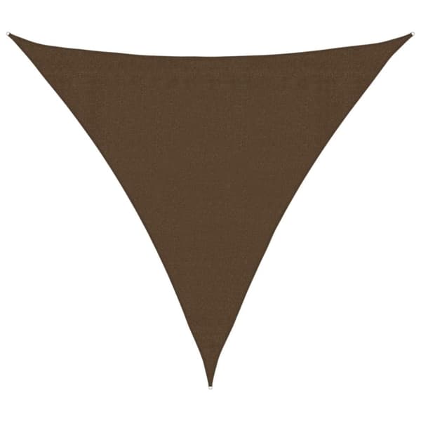 vidaXL Solseil 160 g/m² brun 3,6x3,6x3,6 m HDPE