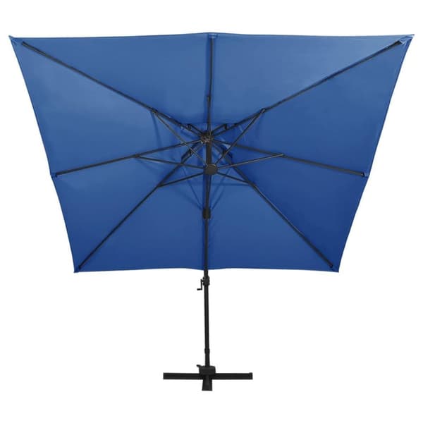 vidaXL Hengende hageparasoll med dobbel topp 300x300 cm sand