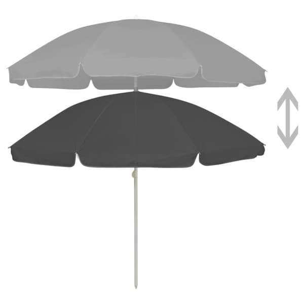 vidaXL Strandparasoll antrasitt 240 cm