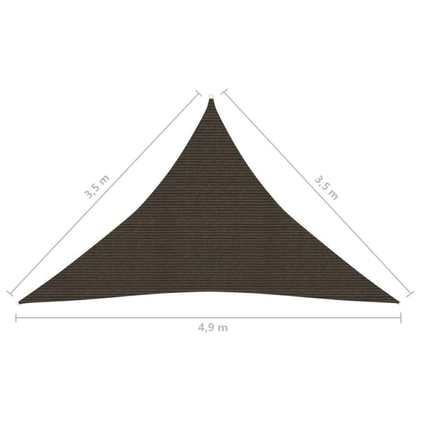 vidaXL Solsegel 160 g/m² brun 3,5x3,5x4,9 m HDPE