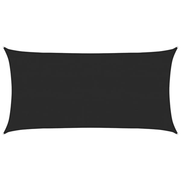 vidaXL solsejl 2,5x4,5 m 160 g/m² HDPE sort