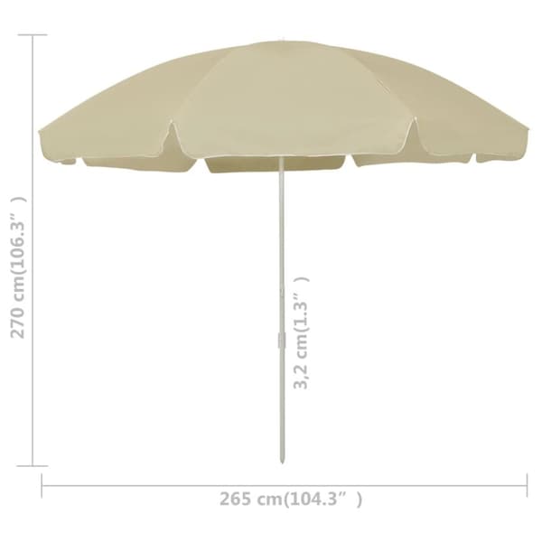 vidaXL Rantavarjo hiekankeltainen 300 cm
