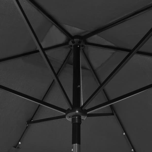 vidaXL parasol med stålstand og LED-lys 2x3 m antracitgrå