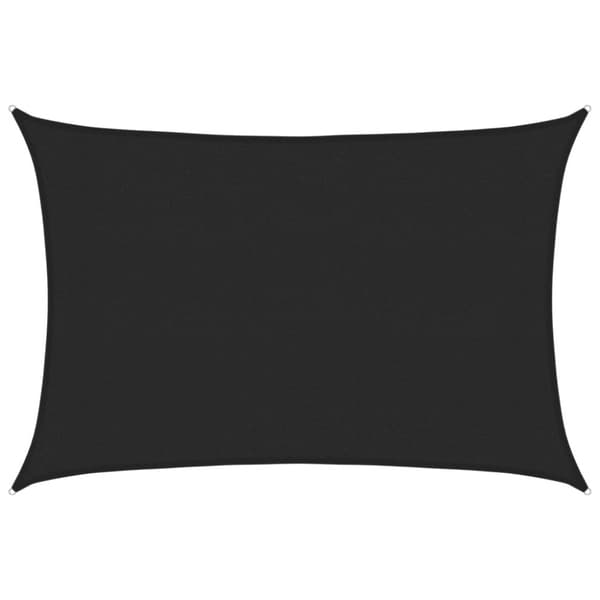 vidaXL Solsegel 160 g/m² svart 3x5 m HDPE