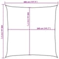 Miniatyrbilde 11 av 11: vidaXL Solseil 160 g/m² svart 4x4 m HDPE
