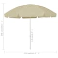 Miniatyrbilde 6 av 6: vidaXL Strandparasoll sandgul 300 cm