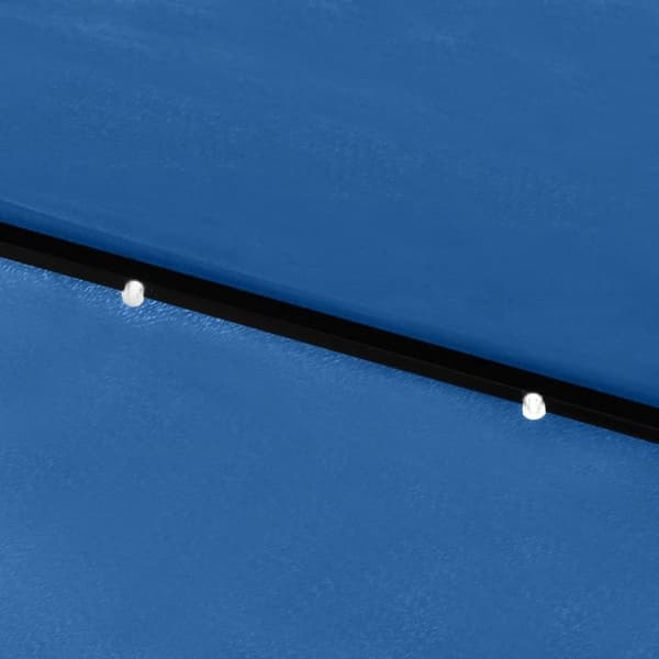 vidaXL Hageparasoll med LED og stålstang asurblå 2x3 m