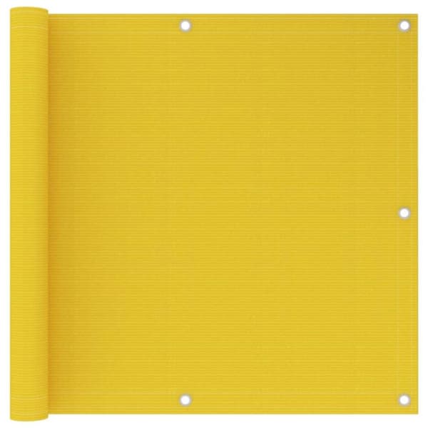 vidaXL Parvekkeen suoja keltainen 90x600 cm HDPE