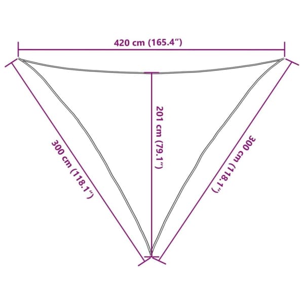 vidaXL solsejl 160 g/m² 3x3x4,2 m HDPE antracitgrå