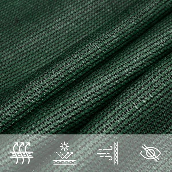 vidaXL solsejl 3,6x3,6x3,6 m 160 g/m² HDPE mørkegrøn