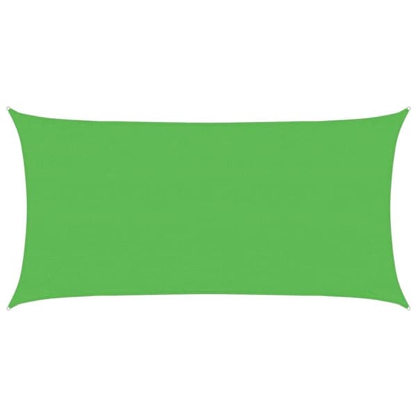 vidaXL Solseil 160 g/m² lysegrønn 3x6 m HDPE
