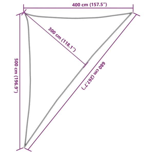vidaXL Solseil 160 g/m² antrasitt 4x5x6,8 m HDPE