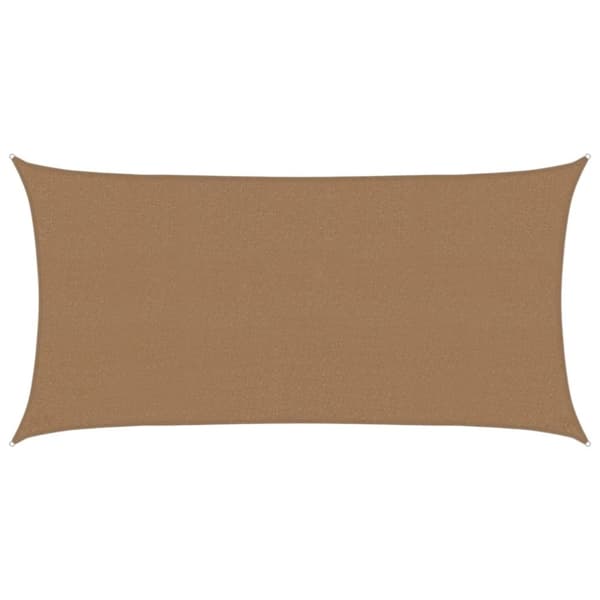vidaXL Solseil 160 g/m² gråbrun 2x3,5 m HDPE