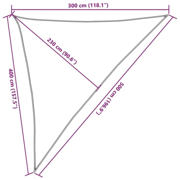vidaXL Solseil 160 g/m² gråbrun 3x4x5 m HDPE