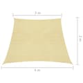 Miniatyrbilde 8 av 11: vidaXL Solseil 160 g/m² beige 3/4x2 m HDPE