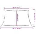 Miniatyrbilde 11 av 11: vidaXL Solseil 160 g/m² beige 3/4x2 m HDPE