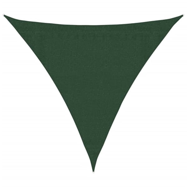 vidaXL Solseil 160 g/m² mørkegrønn 3,6x3,6x3,6 m HDPE