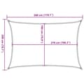 Miniatyrbilde 11 av 11: vidaXL Solseil 160 g/m² svart 2x3 m HDPE