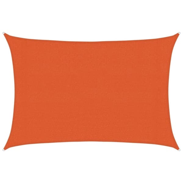 vidaXL Solseil 160 g/m² oransje 3x4 m HDPE