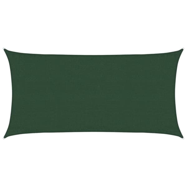 vidaXL Solseil 160 g/m² mørkegrønn 3x6 m HDPE