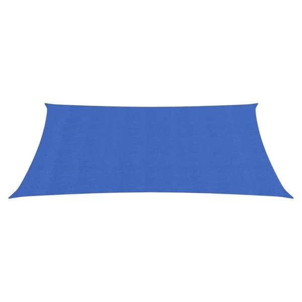 vidaXL Solseil 160 g/m² blå 2x4,5 m HDPE