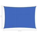Miniatyrbilde 6 av 6: vidaXL Solseil 160 g/m² blå 2x4,5 m HDPE