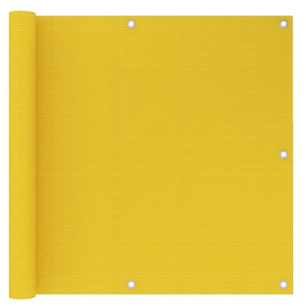 vidaXL altanafskærmning 90x500 cm HDPE gul